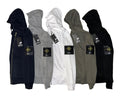 2 x 1 : Felpa Zip Stone Island Cappuccio